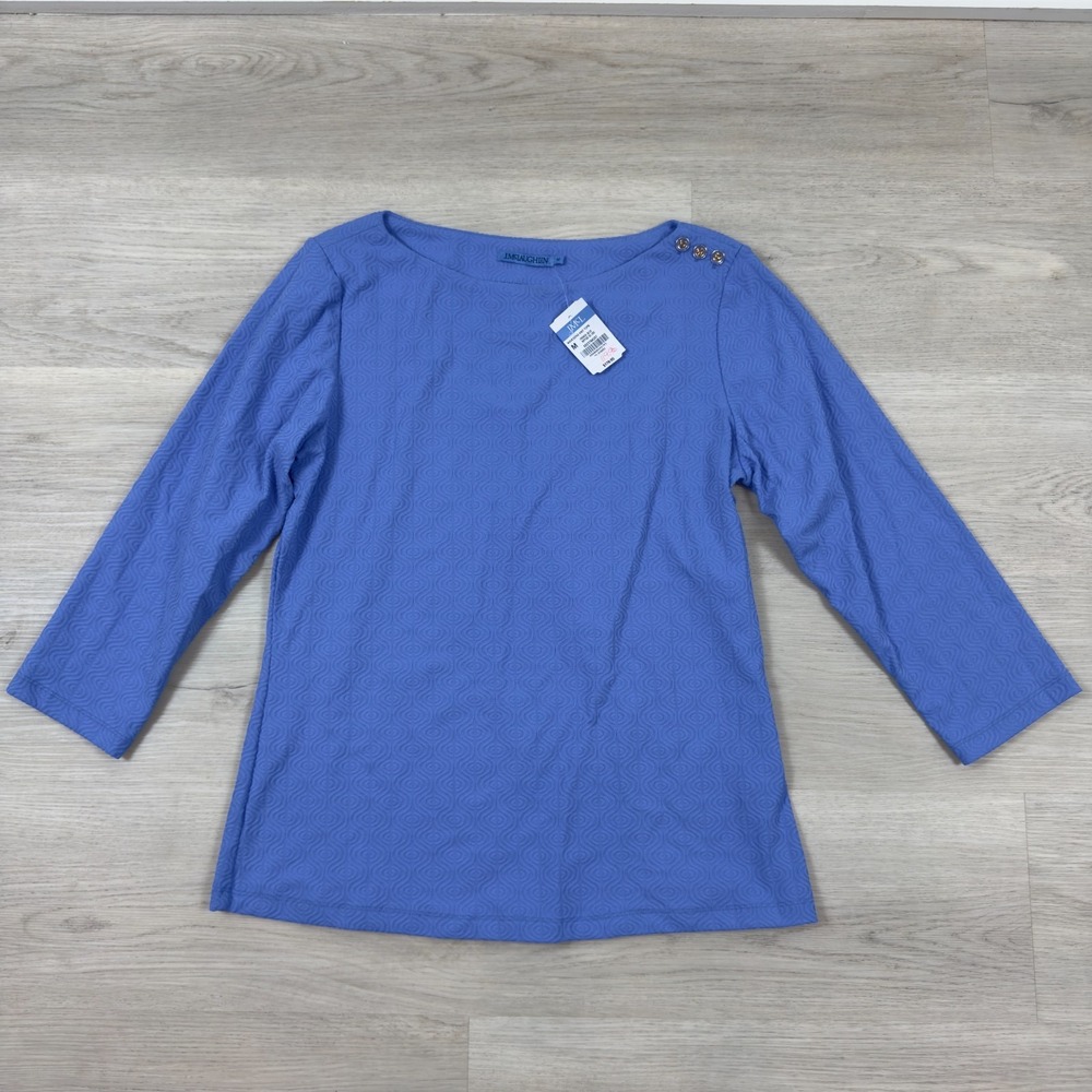 J McLaughlin Wavesong Knit Top Womens Medium French Blue $178